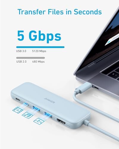 Anker USB C Hub, 5-in-1 USBC to HDMI Splitter with 4K Display