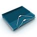 Samsill DUO 2-in-1 Organizer - 1 Inch 3 Ring Binder + 7 Pocket Accordion / Expanding File (Tax Organizer)- Turquoise