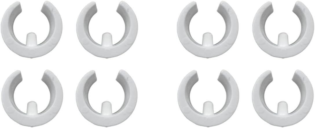 Breuer Chair Company Replacement Cesca Single-Prong U-Shape Plastic Caps U-Caps (White; Set of 8)