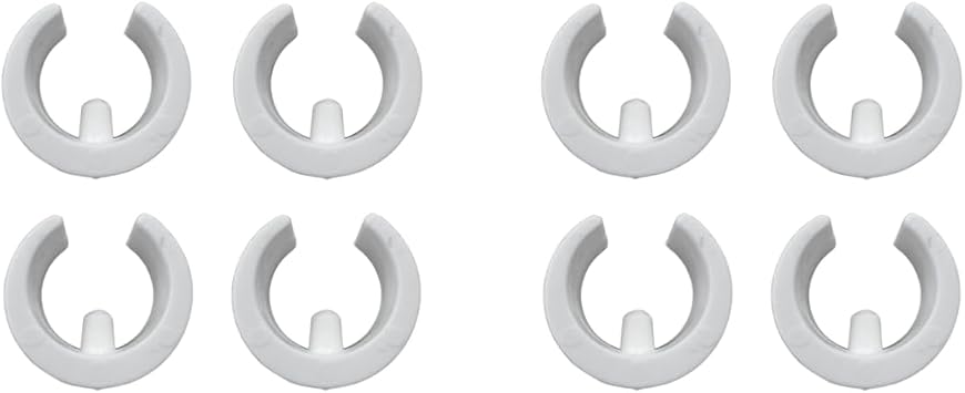Breuer Chair Company Replacement Cesca Single-Prong U-Shape Plastic Caps U-Caps White; Set of 8