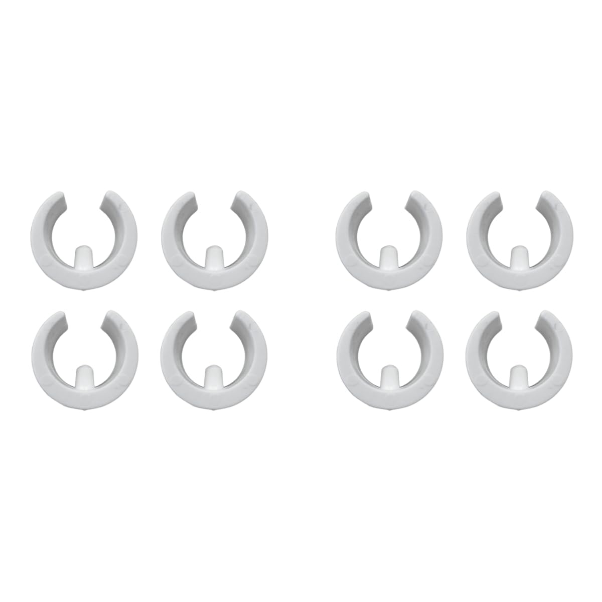 Breuer Chair Company Replacement Cesca Single-Prong U-Shape Plastic Caps U-Caps (White; Set of 8)