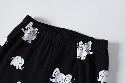Little Girls Elephant Pajamas Toddler Short Sleepwear for Kids Summer 100% Cotton PJS 2 Piece Clothes Size 1-7 T(Elephant-6108 3T) - Thumbnail 6