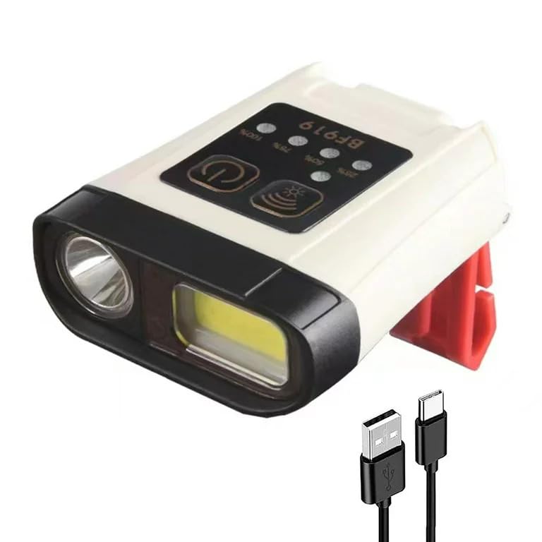 Linist COB LED Caps Clip Lights Rechargeable Headlamp for Camping, Running, Cycling Light - White (B0CDM5WZXS) Amazon Price History, Amazon Price Tracker