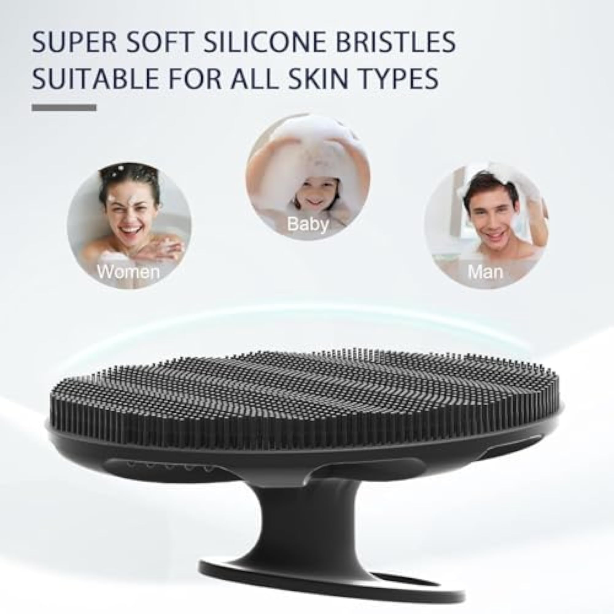 Silicone Body Scrubber Bath Brush for Men, Exfoliating