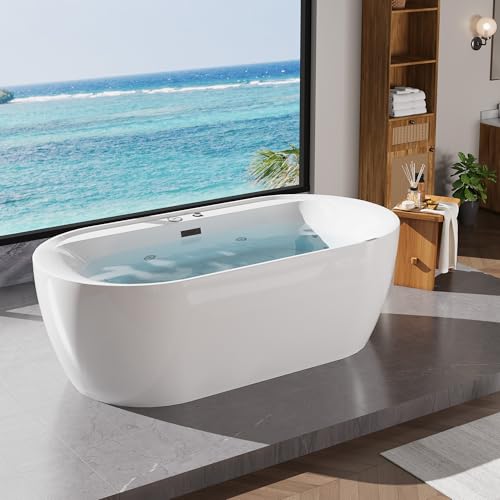 71 Inch Luxury Acrylic Freestanding Bathtub Air Bubble &