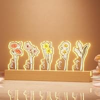 Lampe LED Personnalisée Cœur Infini Bemaystar – Avec Photo Et Prénom, Cadre Lumineux 3D, Base Bois, Cadeau Romantique Saint-Valentin, Anniversaire Couple