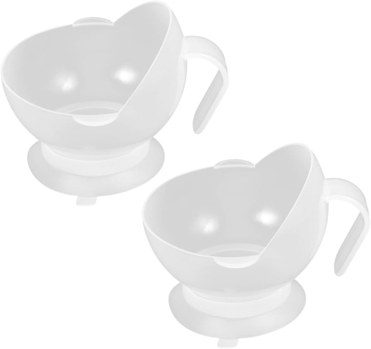 FOMIYES 2 Anti-Spill Silicone Seniors Bowl Suction Cup Handicapped Bowl for Independent Eating No-Slip Design for Elderly Daily Living Aid