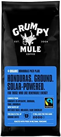 Grumpy Mule Organic Sumatra Gayo Highlands Ground Coffee with tastes of Cocoa & Dark Chocolate 227 g