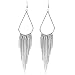 Tassel Fringe Earring 70's Retro Earrings Long Hoop for Mother's Day Gift