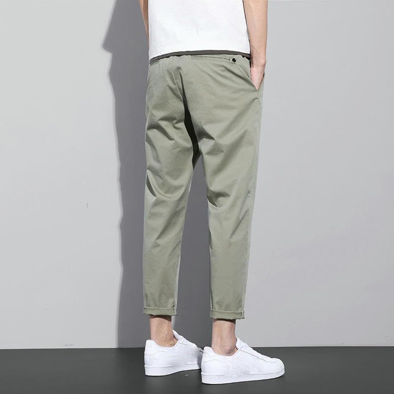 Pantalon court d'été homme soie glacée anti transpiration short ample droit infroissable - 6