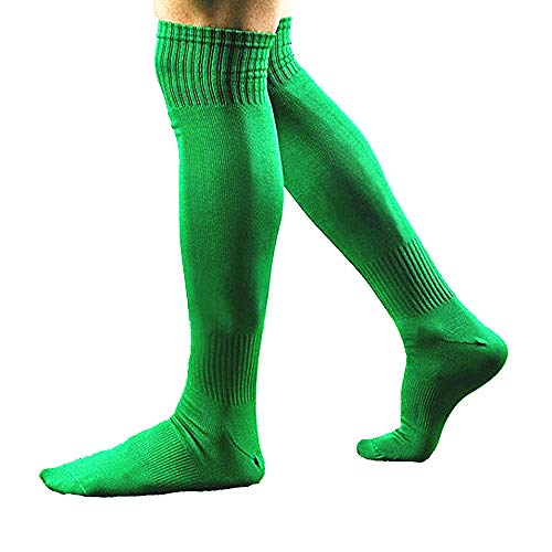 Forbest 2 Pairs Sport Football Long Over Knee Socks High Tube Soccer Athlete Socks (Green) #TOP9