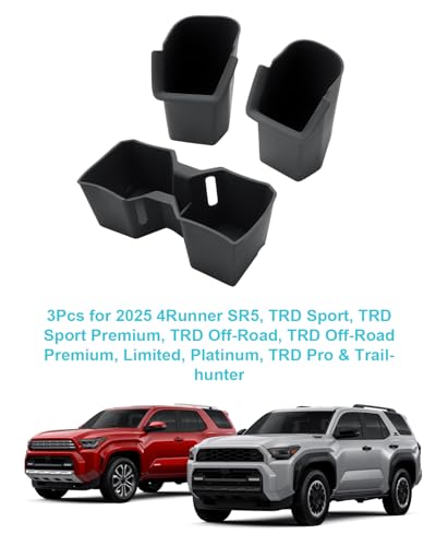 Image of CDEFG 3Pcs for 2025 2026 Toyota 4Runner Center Console Organizer Middle Console Storage Cup Holders for 2025 2026 Toyota 4Runner Accessories Rear Door Cup Holders