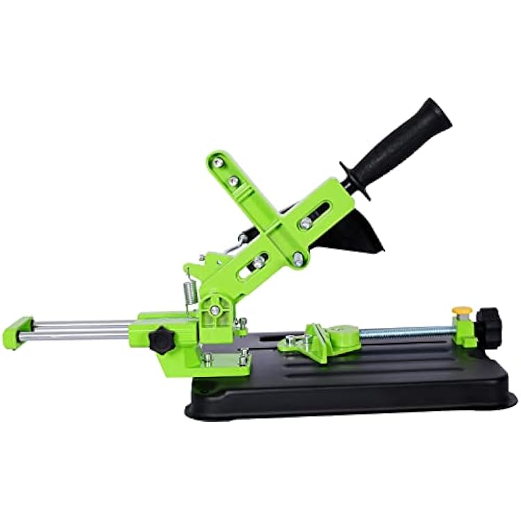 Universal Angle Grinder Stand - Multifunctional Angle Grinder Holder Bracket with Slide Handle & Upgraded Cast Iron Base Cutting Angle Adjustable for 100 and 125 Angle Grinder