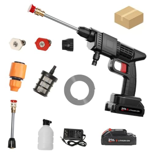 Cordless 21V Pressure Washer Kit with Foam Cannon