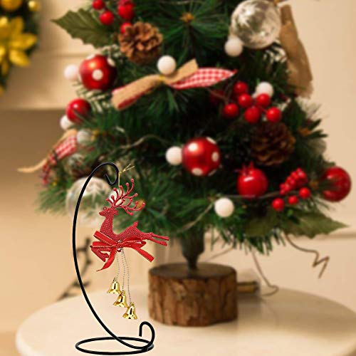 image for DaskFire Christmas Ornament Display Stands, 10 Pack Black Iron Hanging
