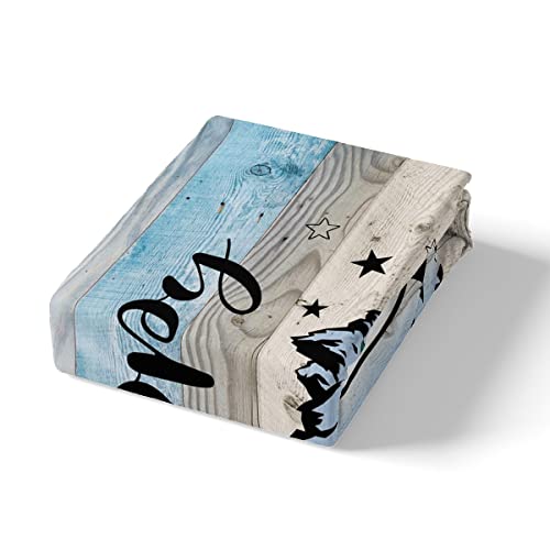 Kids Camping Bedding Set Queen Size Happy Camping Comforter Cover For Boys Girls Western Rustic Farmhouse Style Duvet Cover Vintage Old Barn Door Print Bedding Camper Decor Bedspread 3 Pcs #TOP3