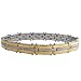 Produktbild Cazani Flexible Stretcharmband 3-fach Gold/Silber glänzend Edelstahl antialergen 18 - 20 cm FS-07GS-18