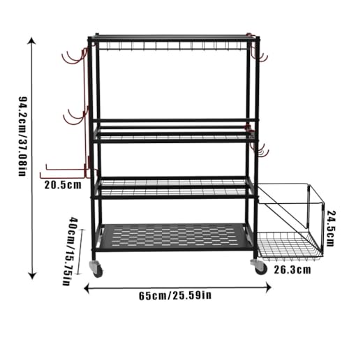 Support de rangement salle de sport multifonction outils de jardin - 3