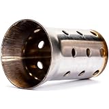 BOLOJAU Silenziatore universale per scarico moto DB Killer, inserto silenziatore rimovibile, collettore silenziatore, eliminatore di suono, diametro 60 mm (80 x 38 x 60 mm), acciaio inossidabile