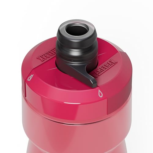 Image of CamelBak Podium Bike Squeeze Water Bottle, High Flow Easy Squeeze Design for Cycling Performance, 24oz, Mercury Berry