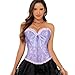 Waist Wow Corsets Top for Women Lace up Boned Overbust Corset Bustier Tops Floral Vintage Corsets Shapewear Lingerie