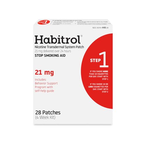 Habitrol Nicotine Transdermal System Patch | Stop Smoking Aid | Step 1 (21 mg) | 28 Patches (4 Week...