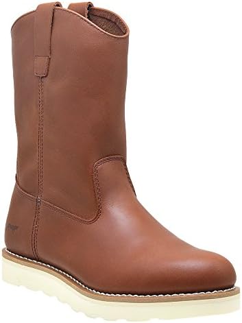Golden Fox 12" Work Boot Pull On Wellington Wedge Lightweight Outsole for Construction Farming and Ranching (9.5 D(M) US, Copper)