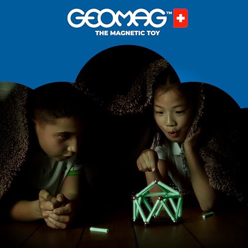 Geomag Glow 42 Pièces Jeu de Construction Magnétique Phosphorescent pour Enfants dès 100% Plastique Recyclé Brille dans Le Constructions Aimantées STEM Fabrication Suisse - vue 4