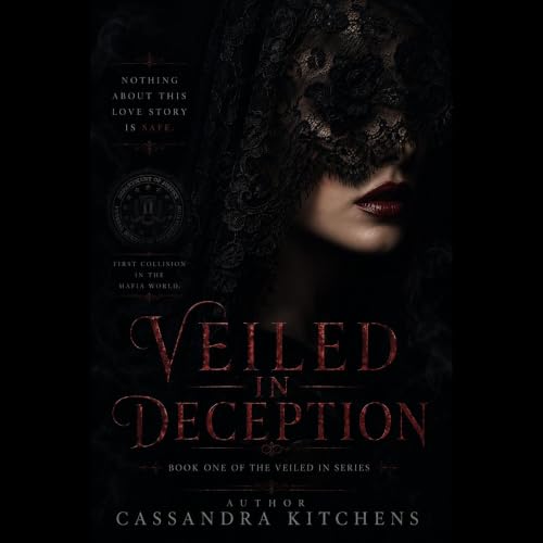 Diseño de la portada del título Veiled in Deception