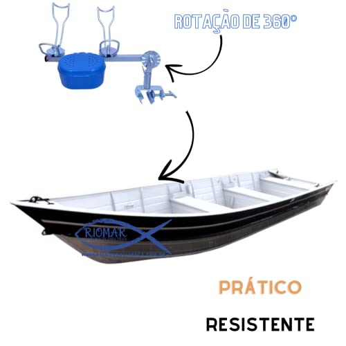 SUPORTE DE VARA PARA BORDA DE BARCO 2 VARA