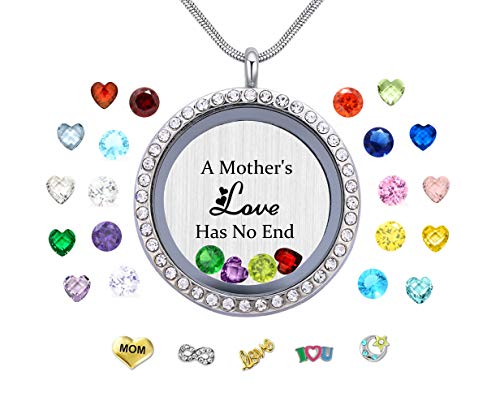Veeshy Best Mom Mother Gift, Floating Charms Locket for Women