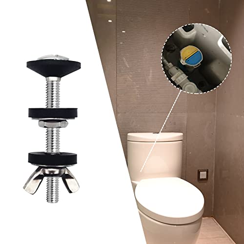 4Pcs Universal Toilet Tank To Toilet Bolt Kit, Heavy-Duty Toilet Bolts,Toilet Bolts With Rubber, Metal Washers, And Butterfly Nuts,Waterproof, Rustproof And Durable #TOP4