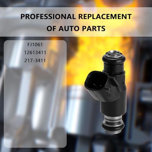 Set of 8 Fuel Injectors - Compatible with Chevrolet Express Suburban GMC Savana Sierra Yukon XL 1500 2500 3500 5.3L V8 - Replaces FJ1061 12613411 217-3411 by NECATUO - Image 2