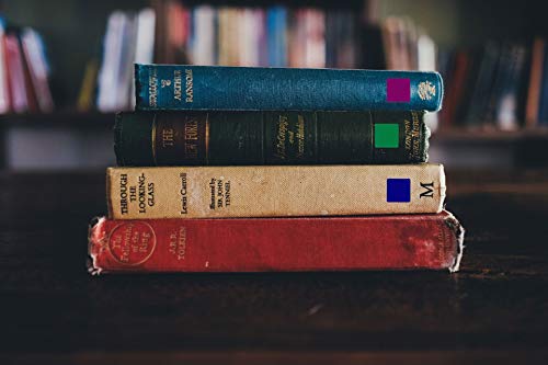 Square Color Coding Labels 1 By 1 Inch- Assorted Colors Stickers Blue, Dark Blue, Red, Purple, Green, Orange, Pink And Yellow - Multi Pack Labels - Classic Colors Semi Gloss 600 Pack #TOP6