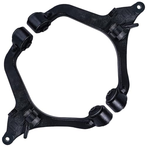 Image of Detroit Axle - 8pc Front End Control Arm Kit for 2002 2003 2004 Jeep Liberty, 2 Upper Control Arms w /Ball Joints 2 Lower Control Arms 2 Lower Ball Joints 2 Sway Bar Links Replacement