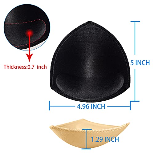 Ursmart 4 Pairs Bra Cups Inserts,Bra Pad Sports Cups Insert Push Up Sewn Padded For Beige,Black And White Optional … #TOP1