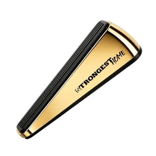 Image of STRONGEST HOME Door Stoppers for Bottom of Door - Heavy Duty Metal Rubber Stopper, Non-Slip Door Stop for Heavy Doors Gold 1 PC