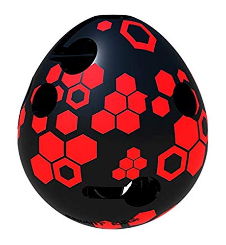 Bepuzzled BIOTECH 1-Layer,Smart Egg Labyrinth Puzzle Maze for Kids Age 8 and Above - Red,Black (Level 2) Great Easter Egg Hunt Gift