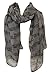 Produktbild Groß grau mit schwarzen Noten Druckschal. Schöne warme Winterschal. Fantastische Geschenk (Big scarf with grey with black notes print scarf. Lovely warm winter scarf Fantastic Gift)