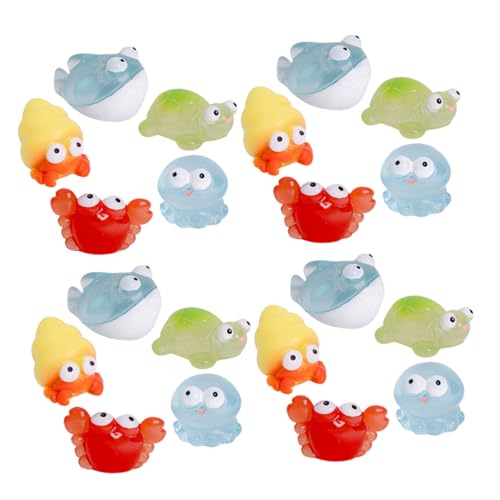 HEMOTON 30 Figuras De Animales Marinos En Miniatura para Acuario Decoración De Peceras Animales Marinos Pequeños Resina