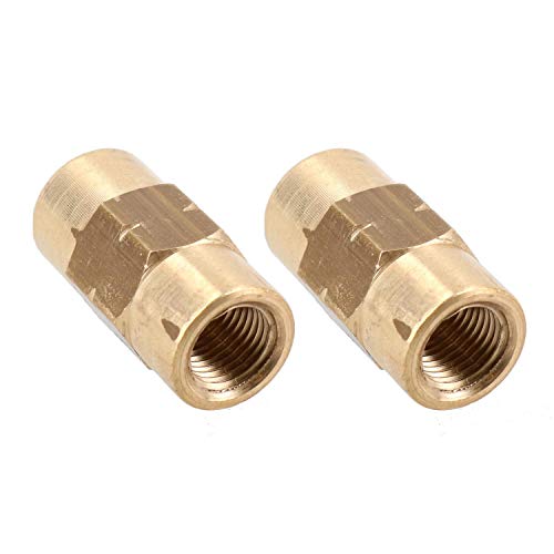 M10 x 1mm Brass Inline Brake Pipe Fitting Joiner Connector for 3/16" Pipe 2pc