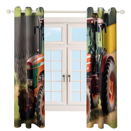 Rideaux occultants tracteur agricole 132x182 cm pour salon et chambre - 5