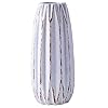 Yundu White Ceramics Vases for Home Decor, Flower Vase, Modern Farmhouse Table Décor Vase