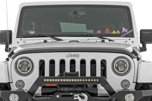 Rough Country Front Hood Protector for Jeep Wrangler JK (2007-2018) - High-Density Thermoplastic, UV-Resistant, Easy Install Trail Cladding by Rough Country - Image 2