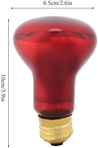 Miniatura 5 de Lámpara de calefacción infrarroja de reptil, bombilla roja para mascotas, bombilla de calefacción nocturna, lámpara de salud para anfibios, lagarto