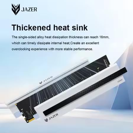Jazer DDR4 16GB Kit (2X8GB) with Heat Sink, 3200MHz PC4-25600 CL18 Non-ECC UDIMM Desktop Memory — view 2