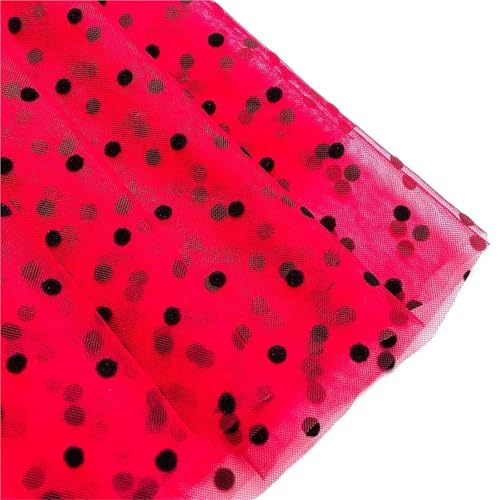 Tissu polyester à pois idéal pour décoration de mariage et nappages festifs