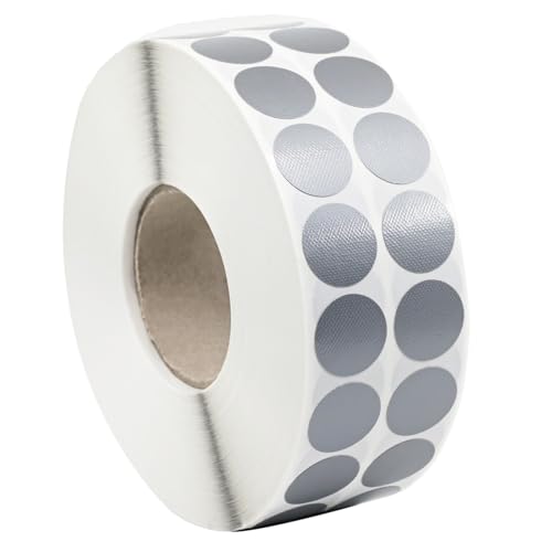 KLEBASTO Gewebeklebepunkte | PE-beschichtete Markierungspunkte | beschreibbar | Klebepunkte aus Geweband | silber grau | 30mm (100)