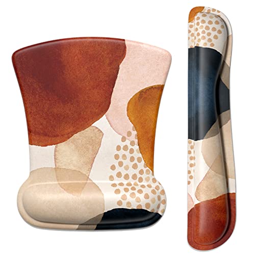 Tapis de souris avec repose-poignet en mousse à mémoire de forme ergonomique
