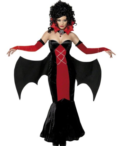 Smiffys Gothic Manor Vampiress (Medium), Red, UK 12-14